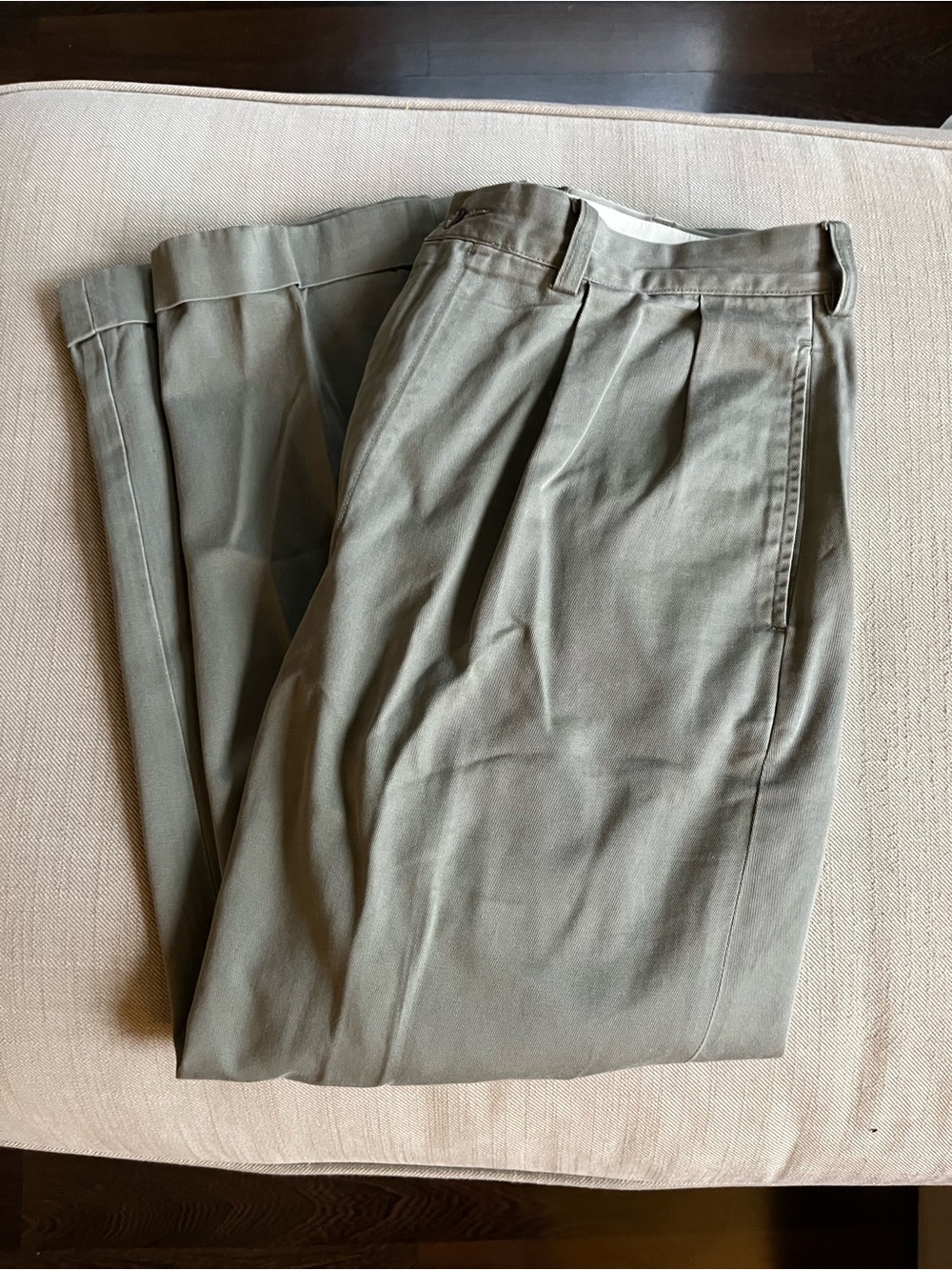 Ralph Lauren Olive Pleated Chinos